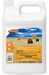 Permethrin 1% Cattle Bovine Pour On Flies Lice 1 Gallon Sheep