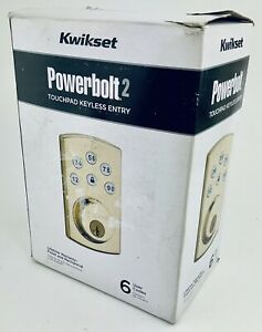 Kwikset 907 Powerbolt 2.0 Electronic Deadbolt featuring SmartKey in Polish Brass