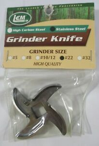 New LEM Stainless Steel Grinder Knife #22 486SS meat processing cutting chopping