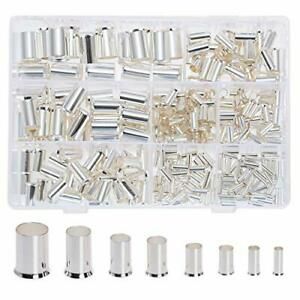 300Pcs 12 10 8 6 4 2/0 Wire Ferrule Tinned Copper Crimp Connector Electrical Pin