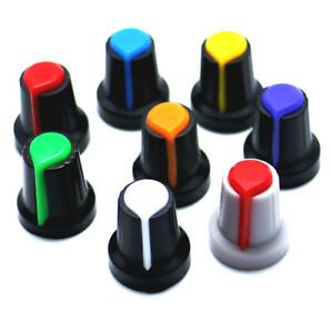 8Pcs potentiometer knob switch cap inside 6mm outside 15mm * high 17mm b*sh