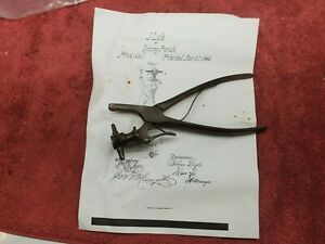 Rare C.S. Osborne Co. Leather Punch, J.Lyle Patent Mar. 27, 1866
