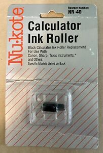 Nu-Kote 20PD 90PD 107PD 214PD 225CV 225CX Calculator Ink Roller Black NR-40 NR40