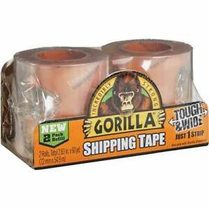 Gorilla 2.83 In. W. x 30 Yd. L. Clear Shipping Tape Refill (2-Pack) Pack of 6