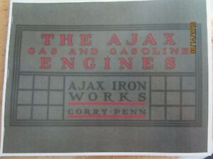 1906 Ajax Iron Works Gas Engine Catalog Gas &amp; Gasoline Engine Makers