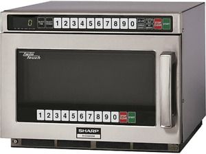 Sharp R-Cd2200M - Commercial Microwave Oven, Twintouch, 2200W, S/S, 17-1/2&#034;W X 2