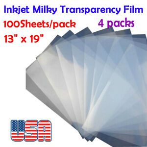 400Sheets 13&#034; x 19&#034; Waterproof Inkjet Transparency Film Screen Printing Film
