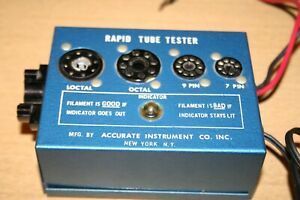 Rapid Tube Tester by Accurate Instrument Co New York