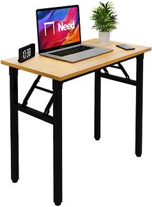 Need Small Desk 31 1/2&#034; No Assembly Foldable Writing Table,Sturdy and Heavy Duty
