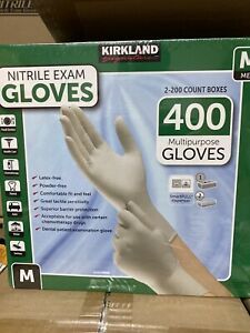 KIRKLAND gloves multipurpose NITRILE EXAM GLOVES -powder  free MEDIUM 200pc