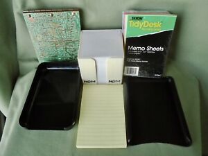Lot 6 Memo Note Pad Holder Cube Sheets 9006C Dixon TidyDesk Tecnotes Tenex BK WT