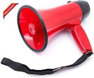Bemldy Portable Megaphone Bullhorn 20 Watt Power With Built-In Siren/Alarm-Adjus