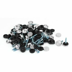 Glass Table 304 Stainless Steel Mirror Screws Cap Cover Nails 14mm Dia 40PCS