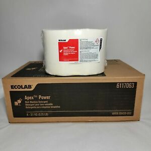 (4) Ecolab Apex Power Plus Dish Washing Machine Detergent Blocks 6117063