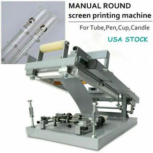 Manual Round Screen Printing Machine Round Tube Cups Curved Screen Printer