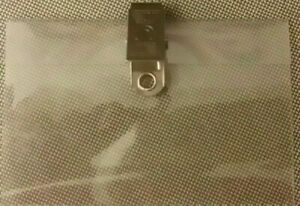 NEW CLEAR PLASTIC NAME TAG BUSINESS CARD HOLDER METAL CLIP-ON