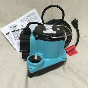 LITTLE GIANT 6-CIA-ML Submersible Sump Pump 1/3 HP Cast Iron 120V AC Diaphragm