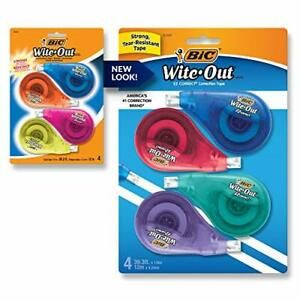 Wite-Out Brand EZ Correct Correction Tape,White,Fast,Tear-Resistant Tape,4-Count