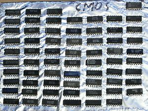 Konvolut 66 Stck CMOS ICs alle NEU (NOS) Integrierte Schaltkreise Lot
