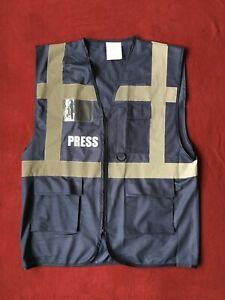 Tasteful Blue Press Vest - for Journalists, News Reporters, Photographers