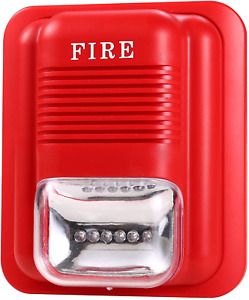 UHPPOTE Wired 12/24VDC Sound and Light Fire Alarm Warning Strobe Siren Horn Soun