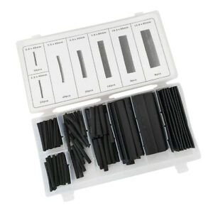 2.0m-13.0mm BLACK HEAT SHRINK ELECTRICAL TUBE SLEEVING CABLE VARIOUS SIZES