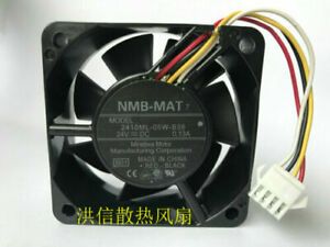 1PC NMB Fan 2410ML-05W-B56 DC 24V 0.13A 6025 6CM 4 PIN Inverter fan