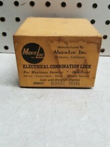 VINTAGE Max-a-Loc Inc Electrical Combination Lock CHROME Model 1016L COOL DECOR