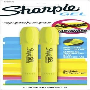 Sharpie Gel Highlighters, Bullet Tip, Fluorescent Yellow, 2 Count