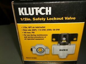 Klutch Safety Lockout Valve - 1/2in. NPT, 145 PSI-57388-Brand New