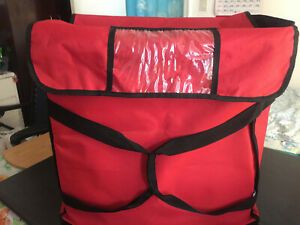 Red Canvans Food Takeaway Bag / with Insulation Material Section