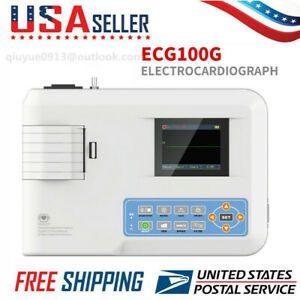 Digital single channel 12-lead ECG/EKG machine Electrocardiograph FDA USA STOCK