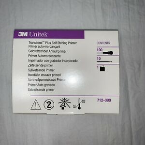 3M Unitek Transbond Plus Self Etching Primer LPops 100 Pk 712-090 Exp: 12/31/22