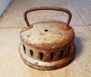 Old Antique Vintage Cream Separator Parts Steel Lid Cap Milk Can Strainer