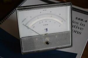 Vintage Weston PRD Electronics 1946T 1mA Panel Meter Ammeter mA mW dBm