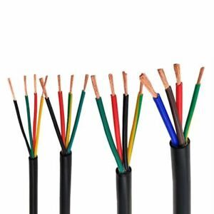 RVV black cable 22AWG 0.3MM 2 core 3 core 4 core 5 core 6 core 7 core 8 core 10