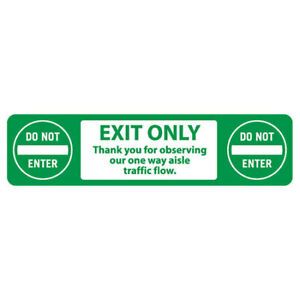 IDENTITY GROUP 8631GR One Way EXIT Only, Green, 15&#034;