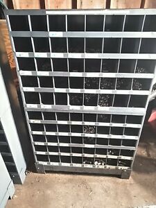 hardware storage cabinet ,80 pigeon hole cabint with 100lb of hardware.