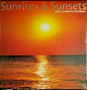 2022 Sunrises and Sunsets 12 Month 12x12 Wall Calendar Monthly Planner Agenda