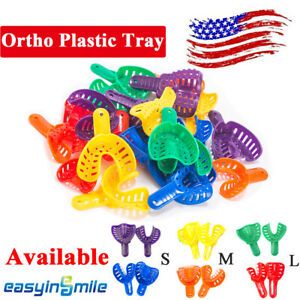 25Pcs Dental Disposable Orthodontic Impression Trays Plastic S/M/L For Children