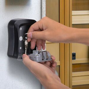 Outdoor Keybox Aluminium Alloy Wall Mounted Safe Password Padlock Durable