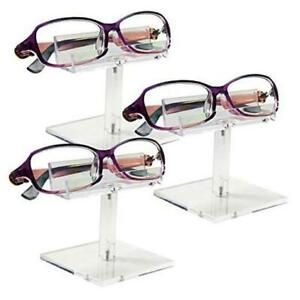 3 Pcs Acrylic Tier Eyeglasses Frame Stand, Sunglasses Rack, A) 3&#034;h, 3pcs