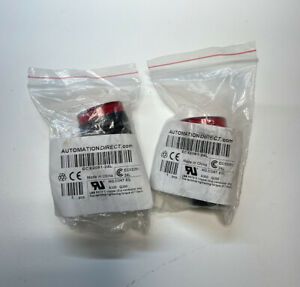 AUTOMATION DIRECT ECX2051-24L IP65 INDICATOR LIGHT RED LED ILLUMINATED (QTY:2)