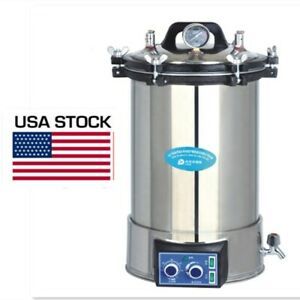 24L Portable Autoclave Pressure Steam Sterilizer YX-24LDJ Electric Heated 110V