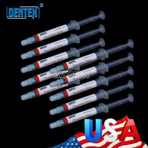 USA 10X Dental Porcelain Etch Gel HF 9.5% Hydrofluoric Acid Etchant Syringe Tip