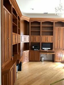 Wood Office Furniture Custom Made Desks And Storage Used