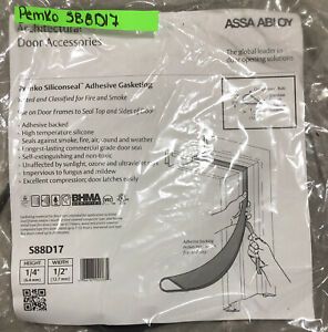 Pemko Siliconseal S88D17 17&#039; length 1/4 H  1/2 W Adhesive gasketing ASSA ABLOY