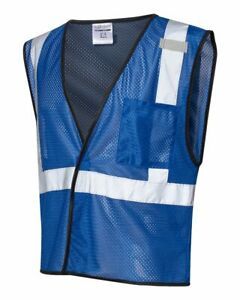 Kishigo PPE Reflective Mesh Enhanced Visibility Vest B120-B127 Royal Blue 2X/3XL