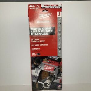 Milwaukee 48-39-0611 44-7/8 in. Extreme Metal Band Saw Blades 12/14 TPI 3 pk