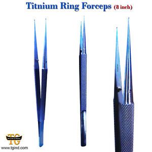 TITANIUM MICRO FINE RING TIP FORCEPS ENT &amp; PLASTIC SURGERY CARDIC &amp; OPHTHALMIC